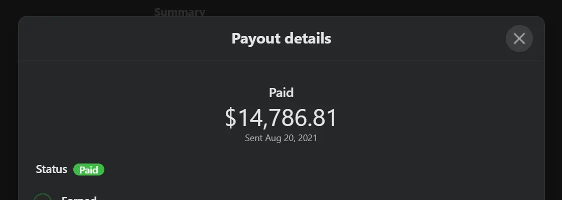 Historical second payout month